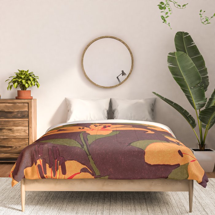 Tiger Lily (BROWN) Comforter Gallery Image 3