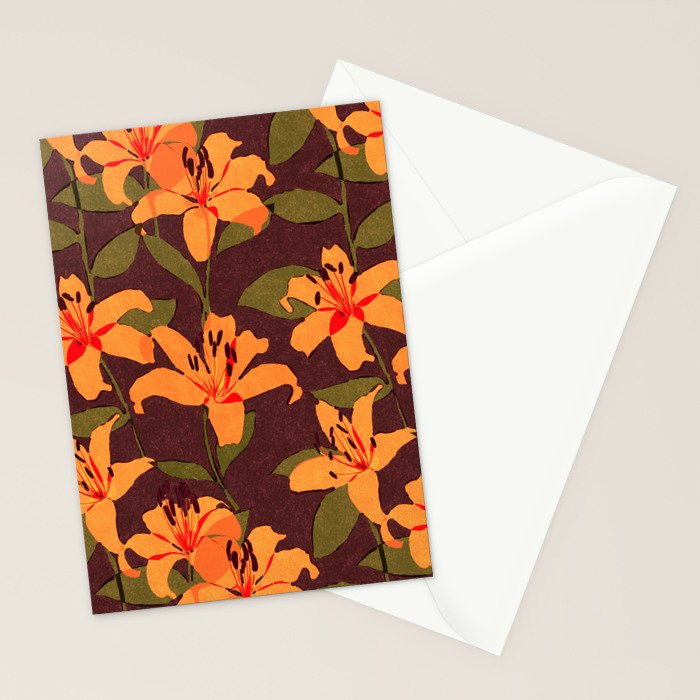 Tiger Lily (BROWN) Stationery Card Gallery Image 2
