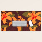Tiger Lily (BROWN) Desk Mat Gallery Image 1