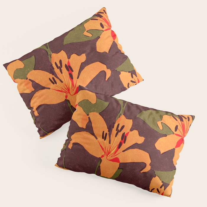 Tiger Lily (BROWN) Pillow Sham Gallery Image 1