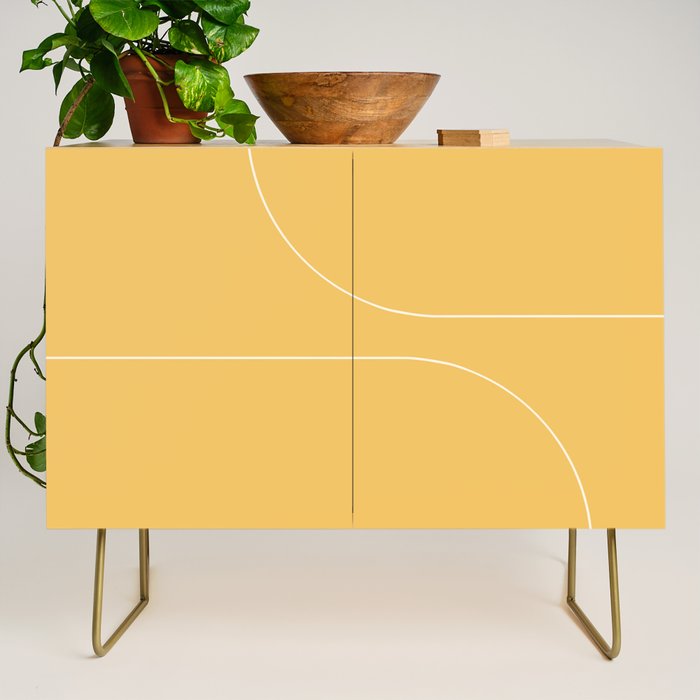 Modern Minimal Line Abstract VI Credenza Gallery Image 1