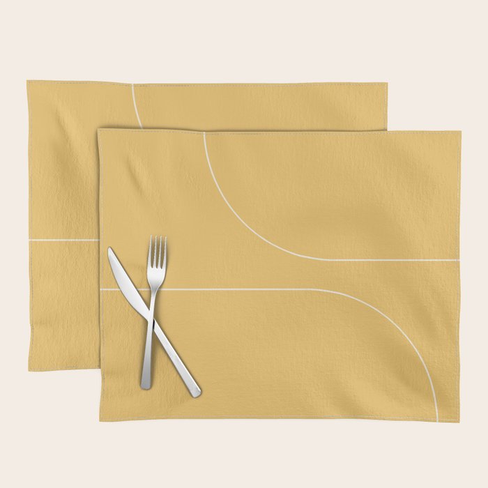 Modern Minimal Line Abstract VI Placemat Gallery Image 1