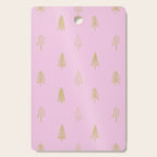 Pink pine tree doodle art pattern Cutting Board Gallery Image 1