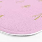 Pink pine tree doodle art pattern Bath Mat Gallery Image 3