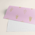 Pink pine tree doodle art pattern Wrapping Paper Gallery Image 2