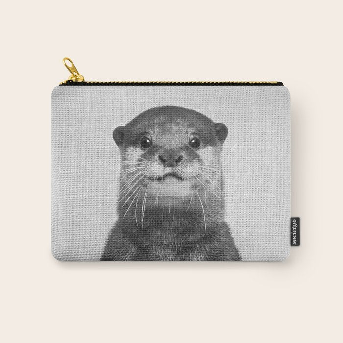 Otter - Black & White Carry All Pouch Gallery Image 1
