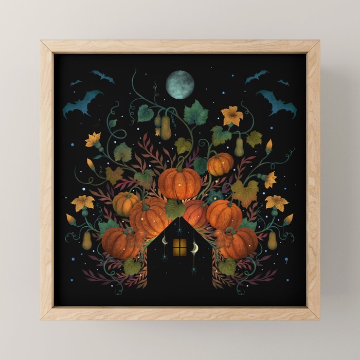Pumpkin Rooftop Mini Art Print Gallery Image 1