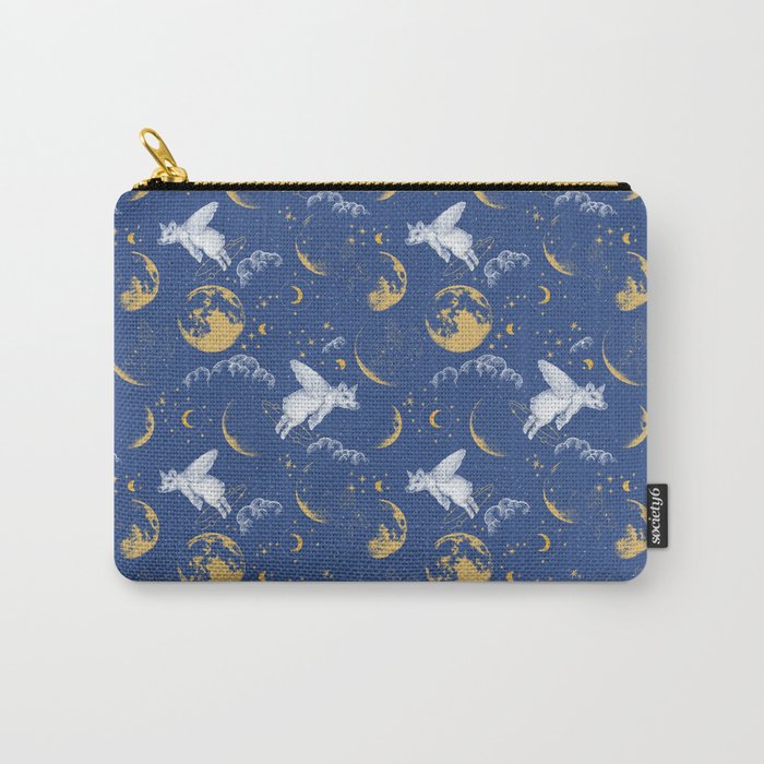 Celestial Pigs lunar blue Carry All Pouch Gallery Image 1