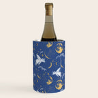 Celestial Pigs lunar blue Wine Chiller Gallery Image 1