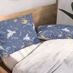 Celestial Pigs lunar blue Pillow Sham Gallery Image 2