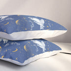 Celestial Pigs lunar blue Pillow Sham Gallery Image 3