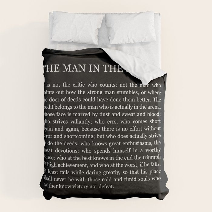 The-Man-In-The-Arena Duvet Cover Gallery Image 1