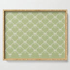 Bows & Ribbons Pattern XXIV Pastel Green Serving Tray Gallery Image 1