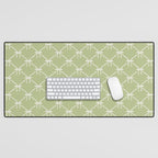 Bows & Ribbons Pattern XXIV Pastel Green Desk Mat Gallery Image 1