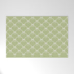 Bows & Ribbons Pattern XXIV Pastel Green Welcome Mat Gallery Image 1