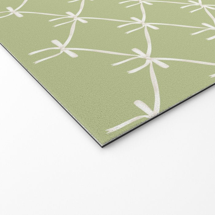 Bows & Ribbons Pattern XXIV Pastel Green Welcome Mat Gallery Image 2