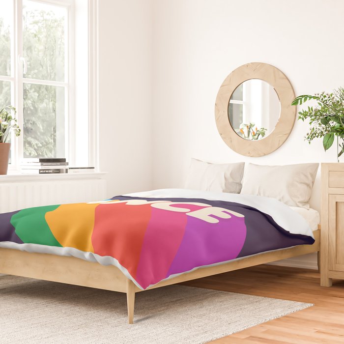 RAINBOW DANCE TYPOGRAPHY- let's dance Duvet Cover Gallery Image 2