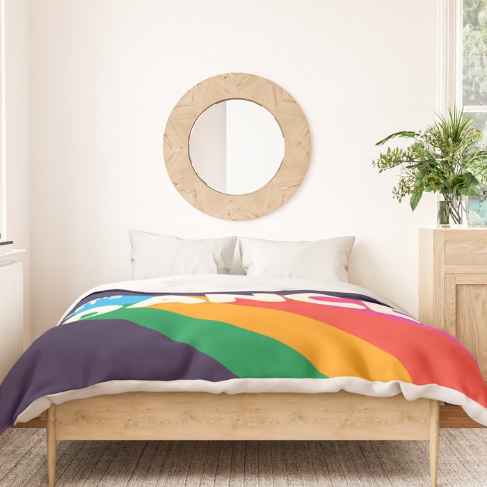 RAINBOW DANCE TYPOGRAPHY- let's dance Duvet Cover Gallery Image 3