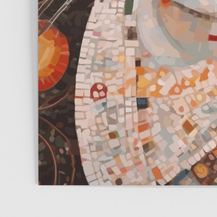 Gustav Klimt Style Tabby Cat with Colorful Geometric Robe Poster Gallery Image 3