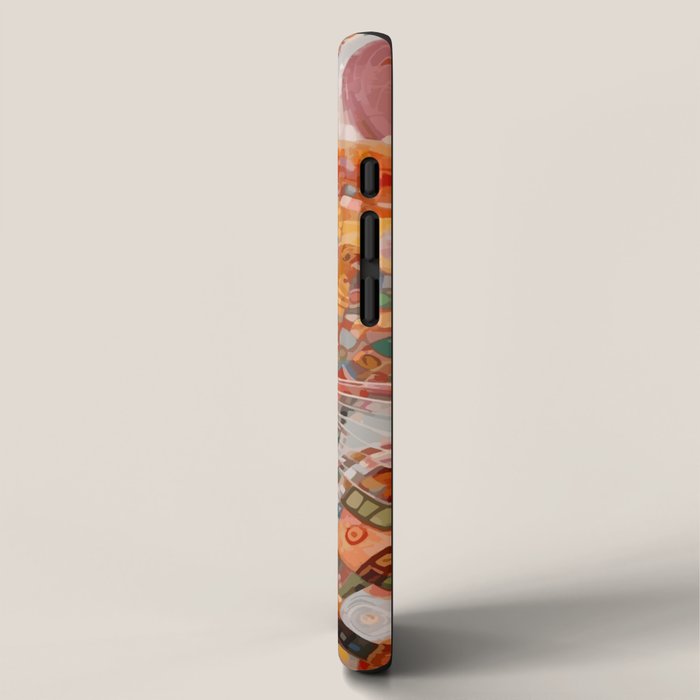 Gustav Klimt Style Tabby Cat with Colorful Geometric Robe iPhone Case Gallery Image 2