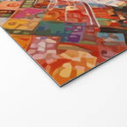 Gustav Klimt Style Tabby Cat with Colorful Geometric Robe Welcome Mat Gallery Image 2