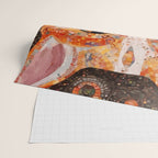 Gustav Klimt Style Tabby Cat with Colorful Geometric Robe Wrapping Paper Gallery Image 2