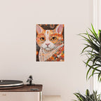 Gustav Klimt Style Tabby Cat with Colorful Geometric Robe Poster Gallery Image 2