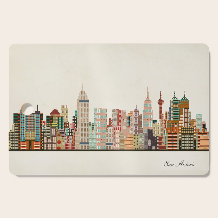 san antonio skyline Cutting Board Gallery Image 1
