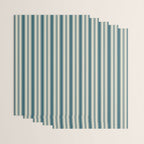 Vintage stripes wallpaper design dark teal pattern Wrapping Paper Gallery Image 3