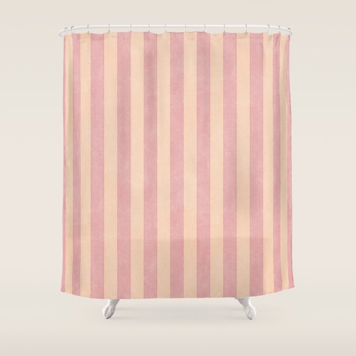 STRIPES 001 B - Macaron Shower Curtain Gallery Image 1