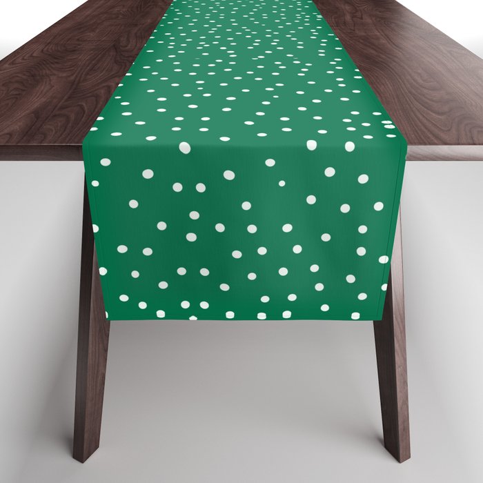 Green dotted pattern  Table Runner Gallery Image 1