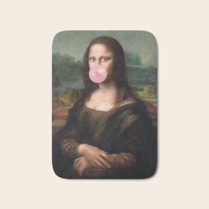  Mona Lisa Bubble Gum Bath Mat Gallery Image 1