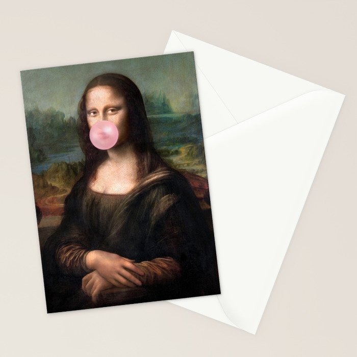  Mona Lisa Bubble Gum Stationery Card Gallery Image 2