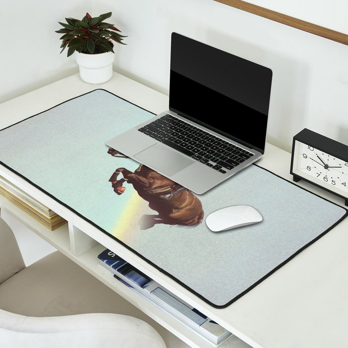 Horse over rainbow Desk Mat Gallery Image 2