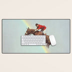 Horse over rainbow Desk Mat Gallery Image 1