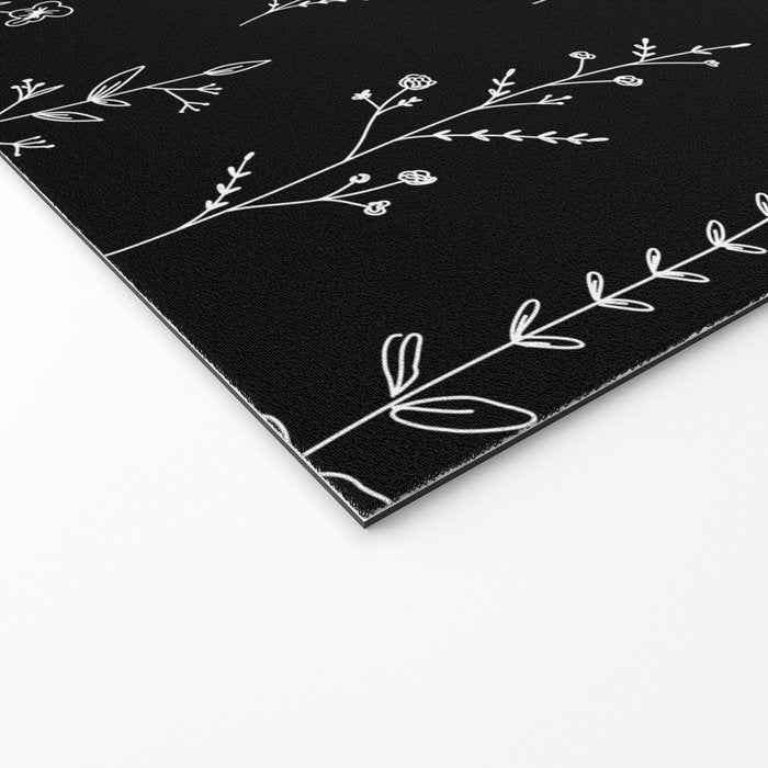 New Black Wildflowers Welcome Mat Gallery Image 2