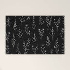 New Black Wildflowers Welcome Mat Gallery Image 1