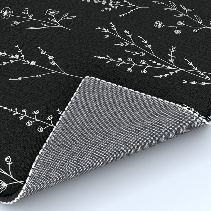 New Black Wildflowers Rug Gallery Image 4
