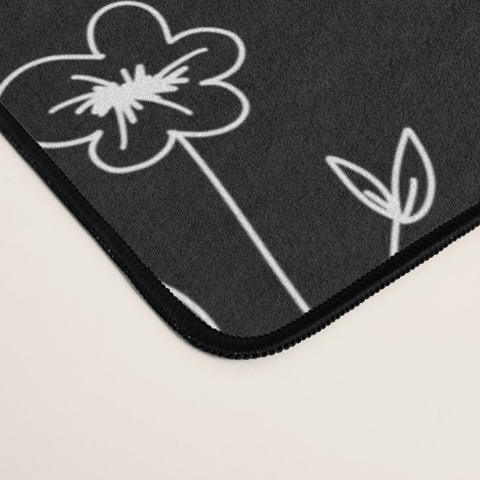 New Black Wildflowers Desk Mat Gallery Image 4