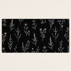 New Black Wildflowers Desk Mat Gallery Image 3