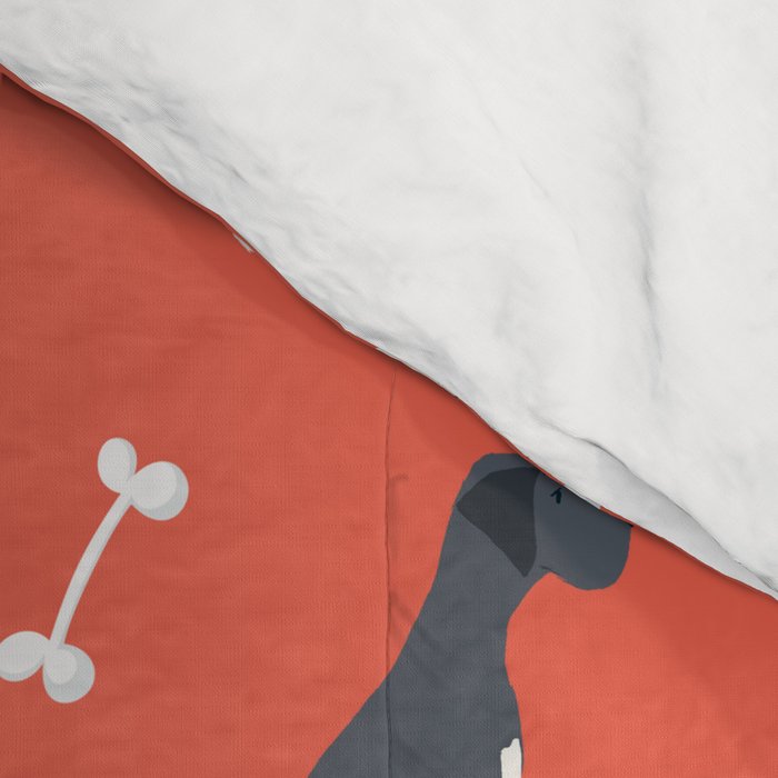 Great Dane Dog Illustration Comforter Gallery Image 4