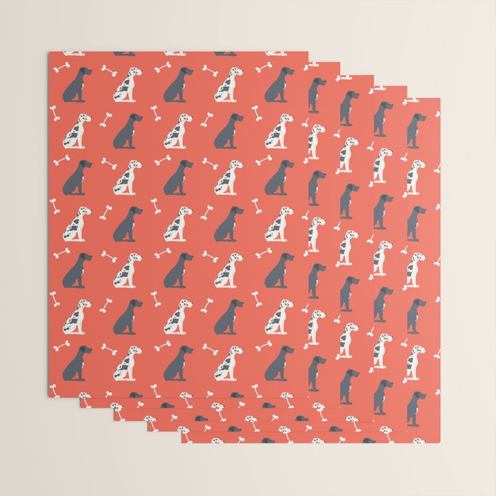 Great Dane Dog Illustration Wrapping Paper Gallery Image 3