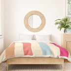 Retro French Rainbow Stripes Duvet Cover Gallery Image 3