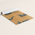 Crocodile - Teal & Ochre Yoga Mat Gallery Image 2