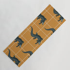 Crocodile - Teal & Ochre Yoga Mat Gallery Image 1
