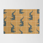 Crocodile - Teal & Ochre Rug Gallery Image 2