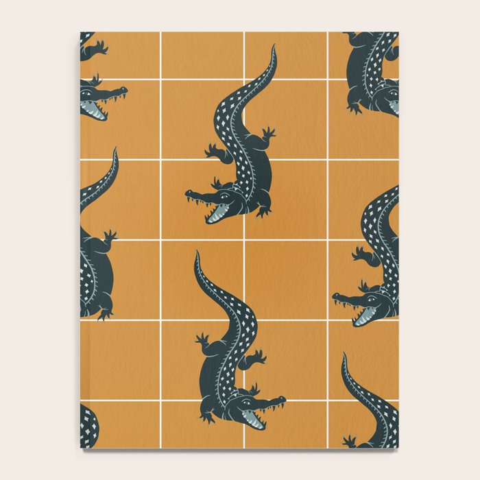 Crocodile - Teal & Ochre Notebook Gallery Image 4
