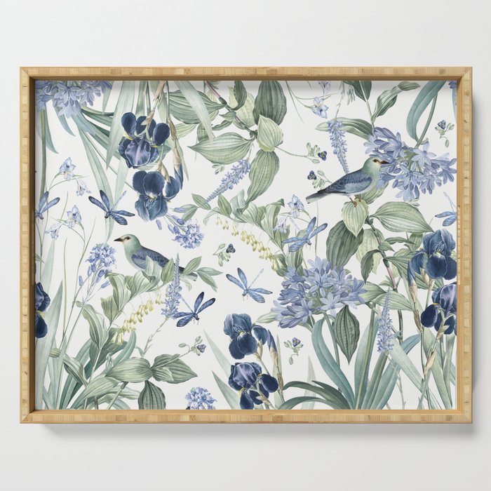 Beautiful Wildlife Garden Floral Serving Tray Gallery Image 1