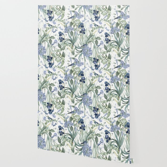 Beautiful Wildlife Garden Floral Wallpaper Gallery Image 2