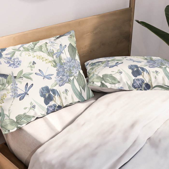 Beautiful Wildlife Garden Floral Pillow Sham Gallery Image 2